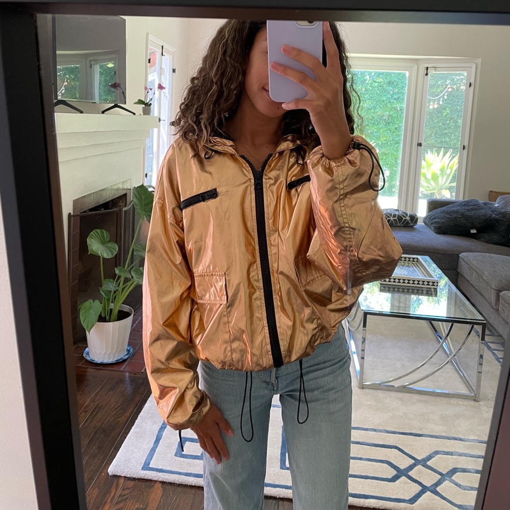 Gold bomber jacket